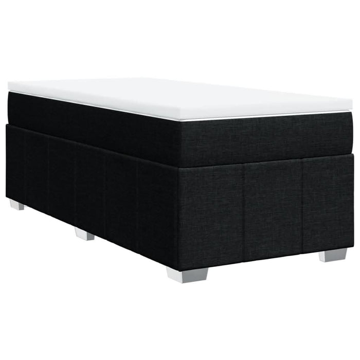 Pat box spring cu saltea, negru, 90x200 cm, textil - WALTI WALTI