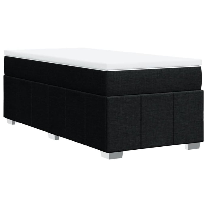 Pat box spring cu saltea, negru, 90x200 cm, textil - WALTI WALTI