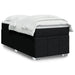 Pat box spring cu saltea, negru, 90x200 cm, textil - WALTI WALTI