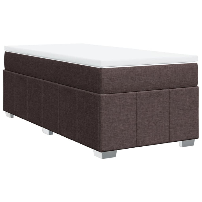 Pat box spring cu saltea, maro închis, 90x200 cm, textil - WALTI WALTI