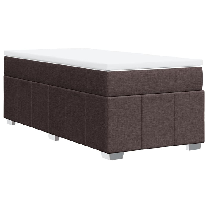 Pat box spring cu saltea, maro închis, 90x200 cm, textil - WALTI WALTI