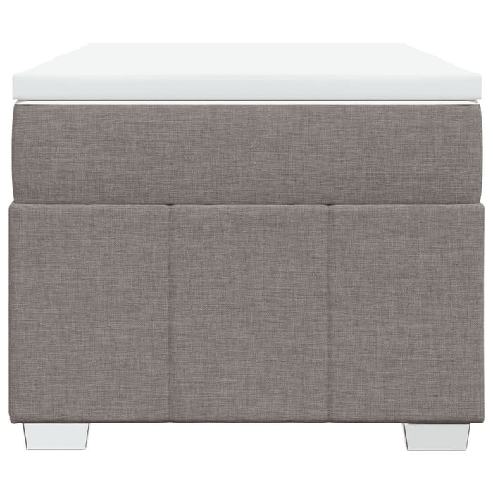 Pat box spring cu saltea, gri taupe, 90x200 cm, textil - WALTI WALTI