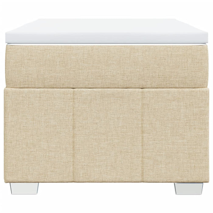 Pat box spring cu saltea, crem, 90x200 cm, textil - WALTI WALTI