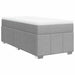 Pat box spring cu saltea, gri deschis, 100x200 cm, textil - WALTI WALTI