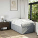 Pat box spring cu saltea, gri deschis, 100x200 cm, textil - WALTI WALTI