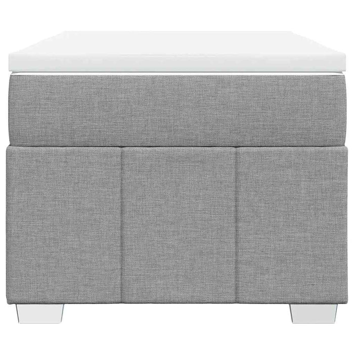 Pat box spring cu saltea, gri deschis, 100x200 cm, textil - WALTI WALTI