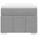Pat box spring cu saltea, gri deschis, 100x200 cm, textil - WALTI WALTI