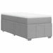Pat box spring cu saltea, gri deschis, 100x200 cm, textil - WALTI WALTI