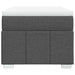 Pat box spring cu saltea, gri închis, 100x200 cm, textil - WALTI WALTI