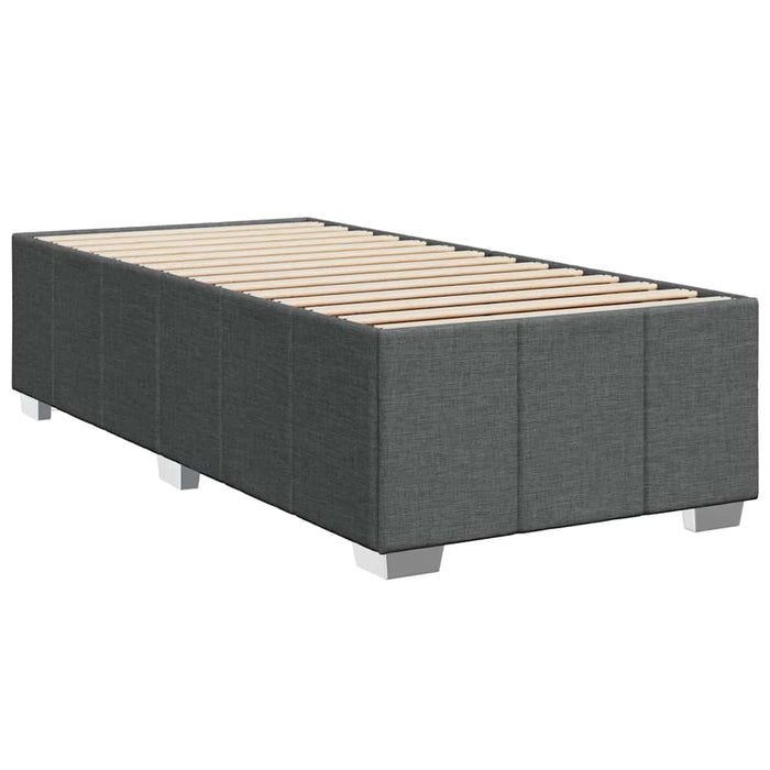 Pat box spring cu saltea, gri închis, 100x200 cm, textil - WALTI WALTI
