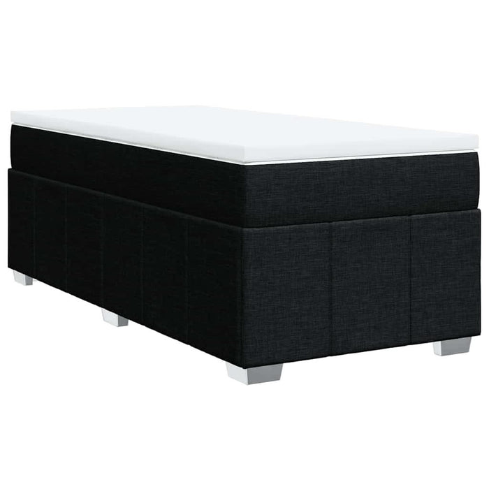 Pat box spring cu saltea, negru, 100x200 cm, textil - WALTI WALTI