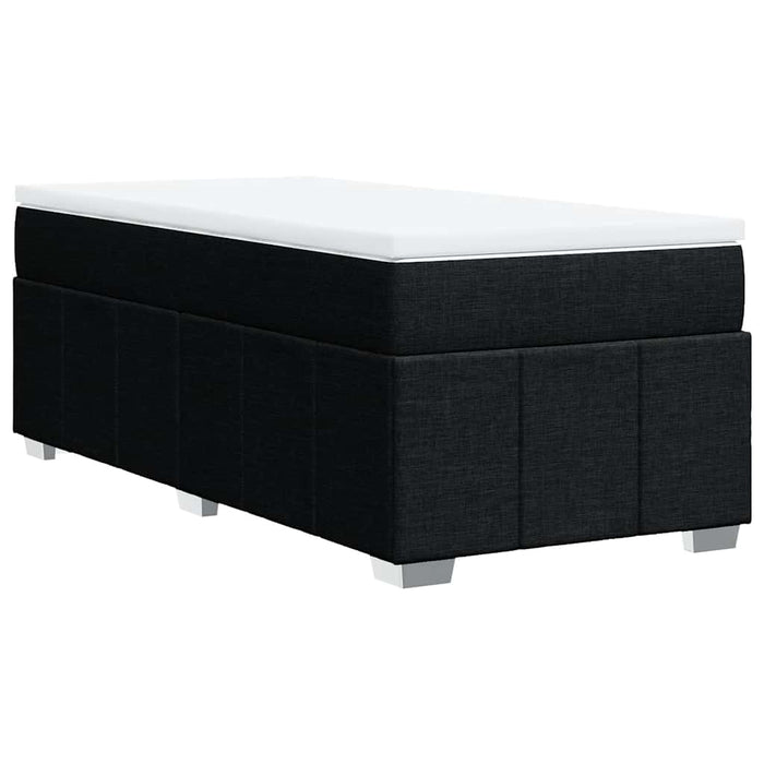 Pat box spring cu saltea, negru, 100x200 cm, textil - WALTI WALTI