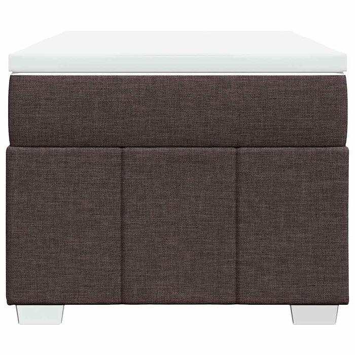 Pat box spring cu saltea, maro închis, 100x200 cm, textil WALTI