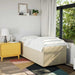 Pat box spring cu saltea, crem, 100x200 cm, textil - WALTI WALTI