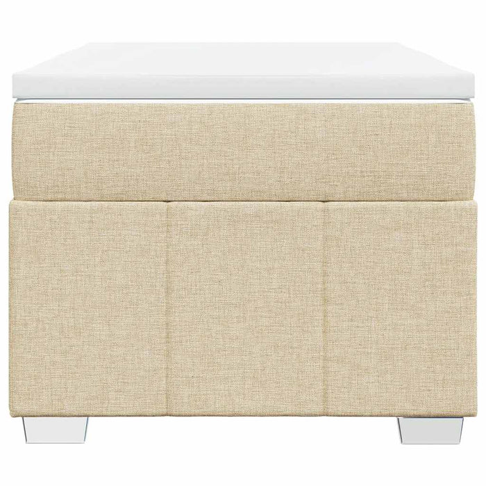 Pat box spring cu saltea, crem, 100x200 cm, textil - WALTI WALTI