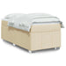 Pat box spring cu saltea, crem, 100x200 cm, textil - WALTI WALTI