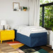 Pat box spring cu saltea, albastru, 100x200 cm, textil - WALTI WALTI