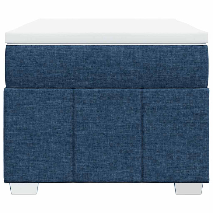 Pat box spring cu saltea, albastru, 100x200 cm, textil - WALTI WALTI