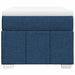 Pat box spring cu saltea, albastru, 100x200 cm, textil - WALTI WALTI