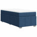 Pat box spring cu saltea, albastru, 100x200 cm, textil - WALTI WALTI