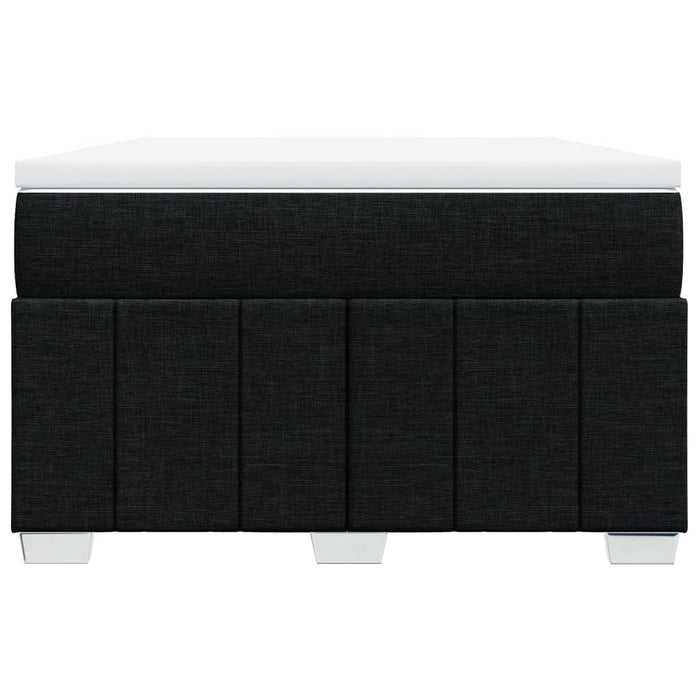 Pat box spring cu saltea, negru, 120x190 cm, catifea WALTI