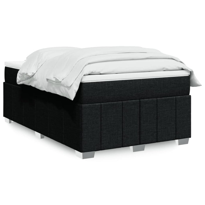 Pat box spring cu saltea, negru, 120x190 cm, catifea WALTI