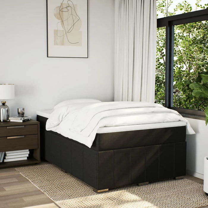 Pat box spring cu saltea, maro închis, 120x190 cm, textil - WALTI WALTI