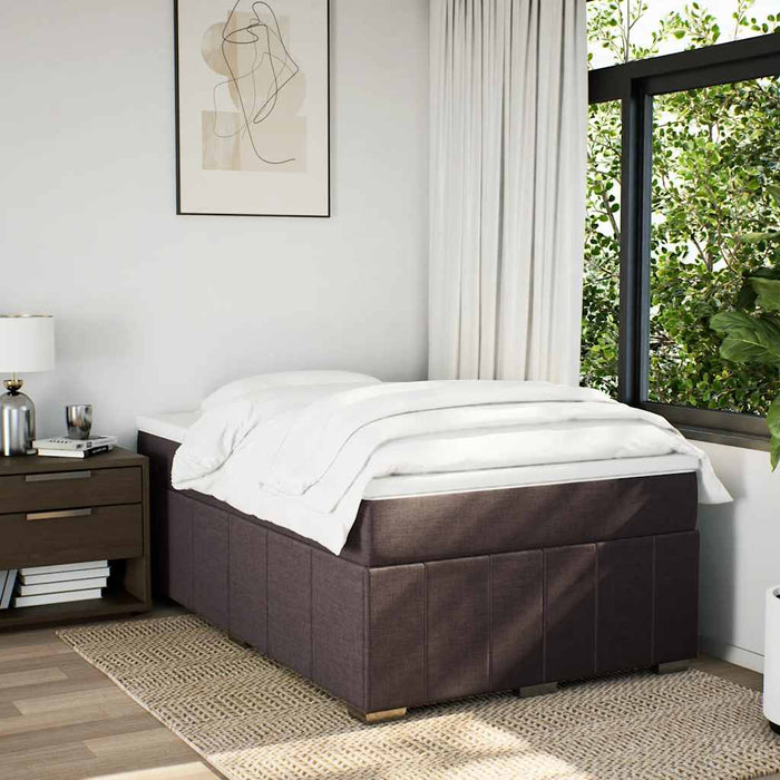 Pat box spring cu saltea, maro închis, 120x200 cm, textil - WALTI WALTI