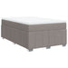 Pat box spring cu saltea, gri taupe, 120x200 cm, textil - WALTI WALTI