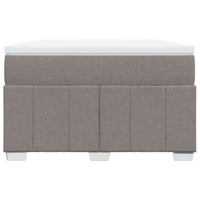 Pat box spring cu saltea, gri taupe, 120x200 cm, textil - WALTI WALTI