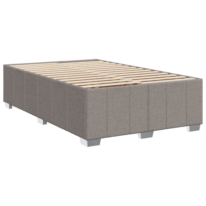 Pat box spring cu saltea, gri taupe, 120x200 cm, textil - WALTI WALTI