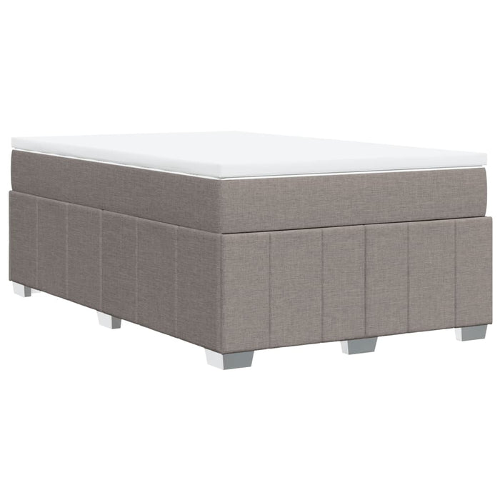 Pat box spring cu saltea, gri taupe, 120x200 cm, textil - WALTI WALTI