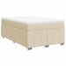 Pat box spring cu saltea, crem, 120x200 cm, textil - WALTI WALTI