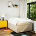 Pat box spring cu saltea, crem, 120x200 cm, textil - WALTI WALTI
