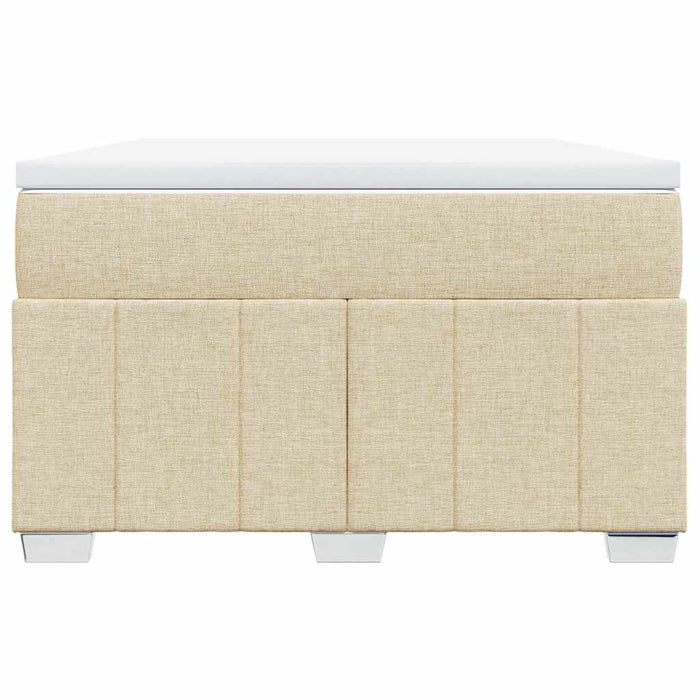 Pat box spring cu saltea, crem, 120x200 cm, textil - WALTI WALTI