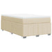 Pat box spring cu saltea, crem, 120x200 cm, textil - WALTI WALTI