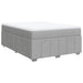 Pat box spring cu saltea, gri deschis, 140x190 cm, textil - WALTI WALTI