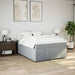Pat box spring cu saltea, gri deschis, 140x190 cm, textil - WALTI WALTI