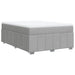 Pat box spring cu saltea, gri deschis, 140x190 cm, textil - WALTI WALTI