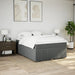 Pat box spring cu saltea, gri închis, 140x190 cm, textil - WALTI WALTI