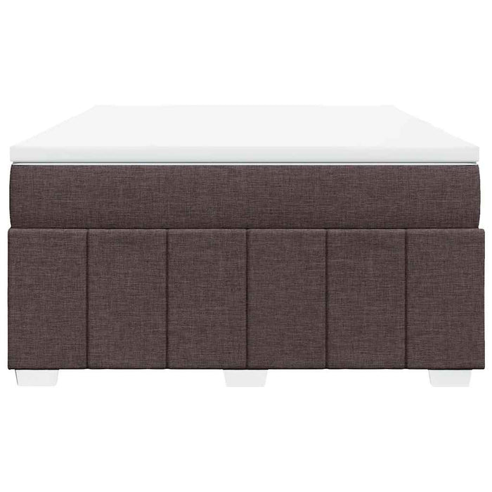 Pat box spring cu saltea, maro închis, 140x200 cm, textil - WALTI WALTI