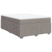 Pat box spring cu saltea, gri taupe, 140x200 cm, textil - WALTI WALTI