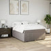 Pat box spring cu saltea, gri taupe, 140x200 cm, textil - WALTI WALTI