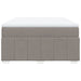 Pat box spring cu saltea, gri taupe, 140x200 cm, textil - WALTI WALTI
