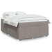 Pat box spring cu saltea, gri taupe, 140x200 cm, textil - WALTI WALTI