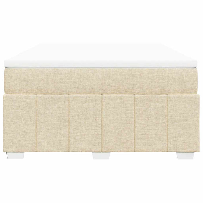 Pat box spring cu saltea, crem, 140x200 cm, textil - WALTI WALTI