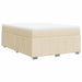 Pat box spring cu saltea, crem, 140x200 cm, textil - WALTI WALTI