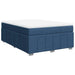 Pat box spring cu saltea, albastru, 140x200 cm, textil - WALTI WALTI
