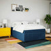 Pat box spring cu saltea, albastru, 140x200 cm, textil - WALTI WALTI