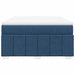 Pat box spring cu saltea, albastru, 140x200 cm, textil - WALTI WALTI